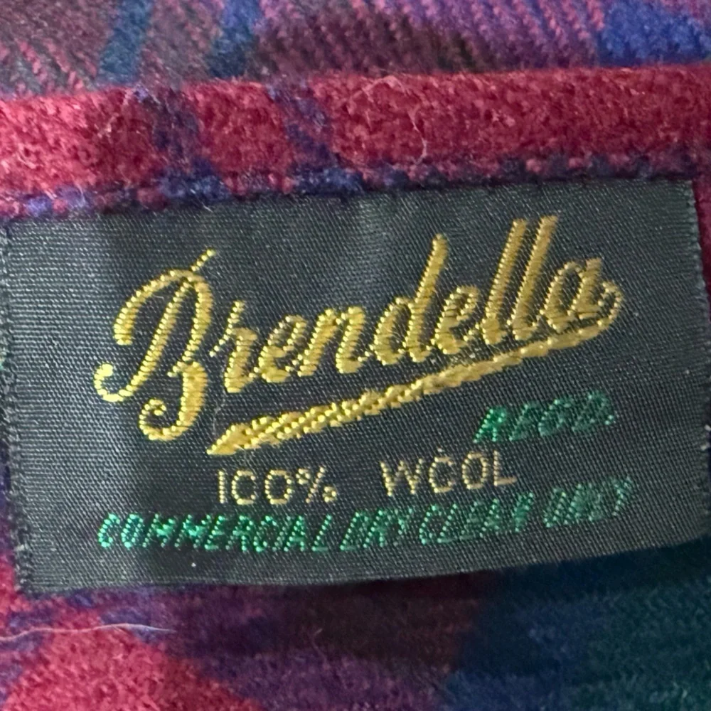 Vintage Brendella 100% Wool Tartan Plaid Scarf Made in Scotland Fringe